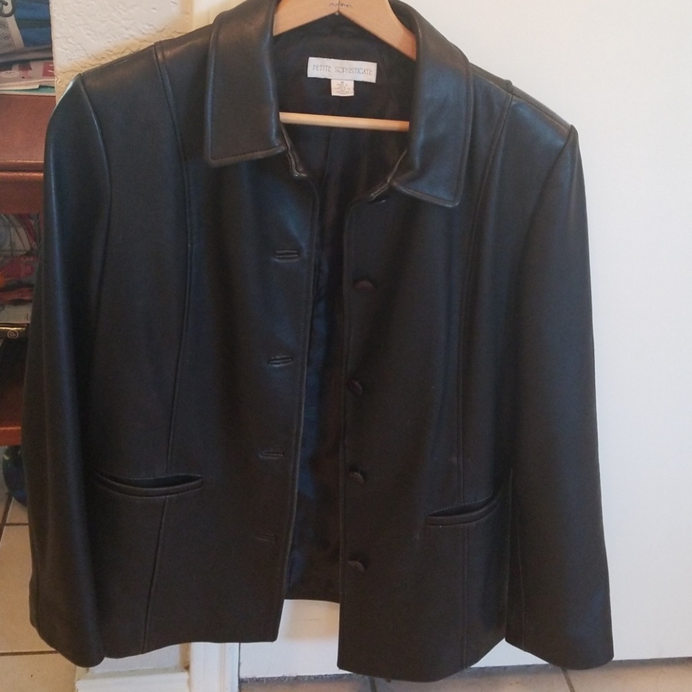 Petite Sophisticate Leather jacket